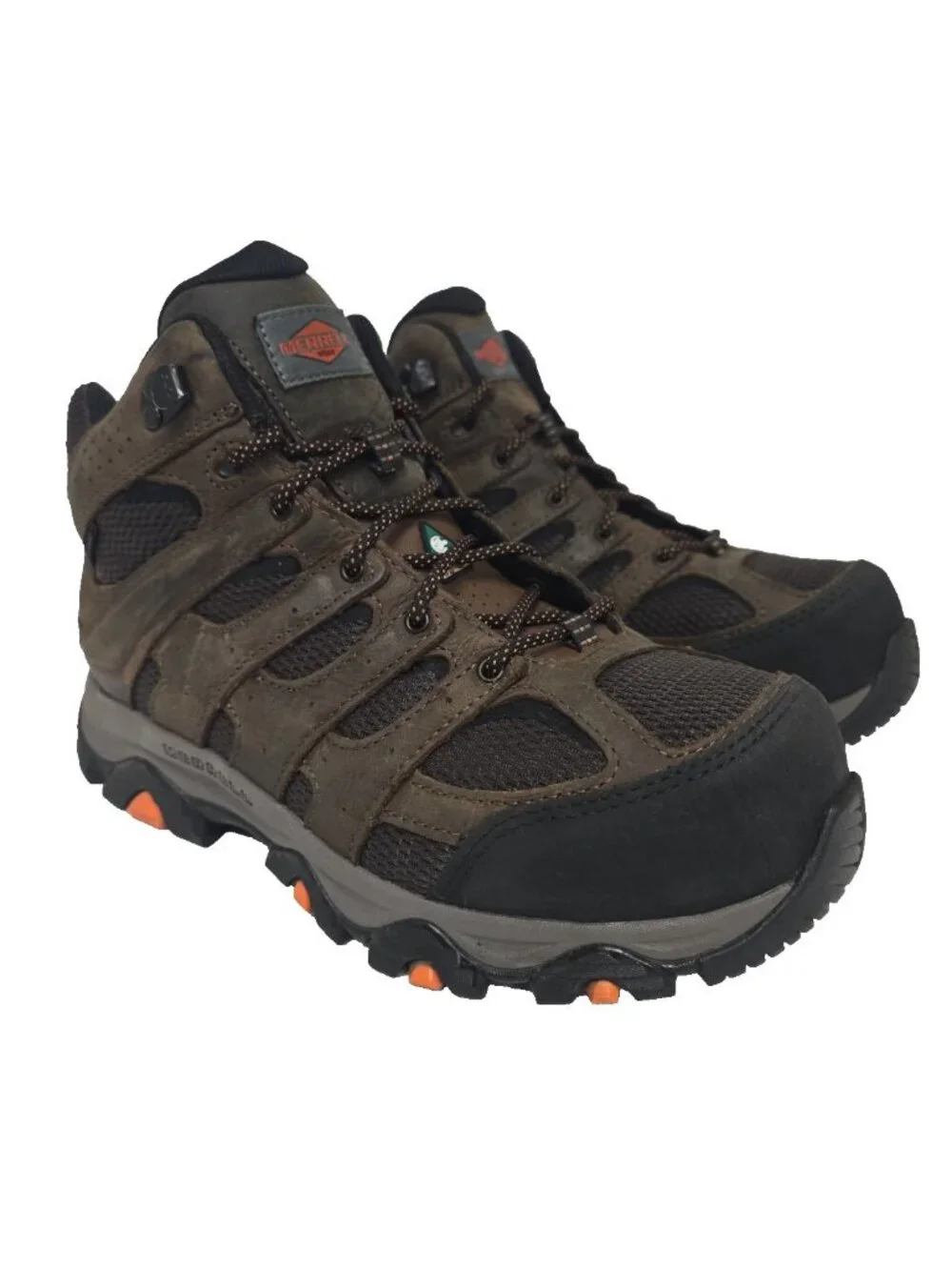 Merrell Mens Moab 2 Ventilator Mid Waterproof Comp Toe CSA Work Boot Brown 9W